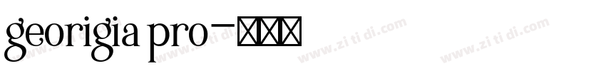 georigia pro字体转换